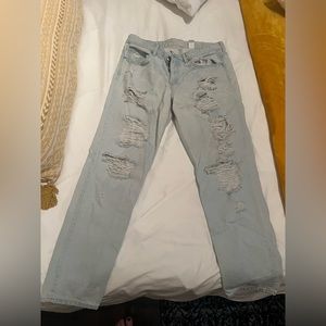 Ripped boyfriend jeans